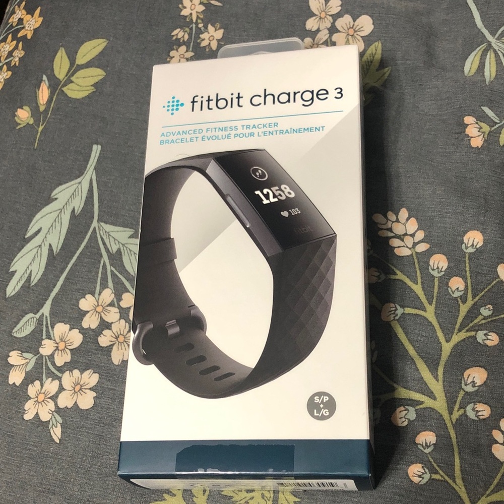 Fitbit Charge 3 Advanced Fitness Activity Tracker Black/Graphite New in Box